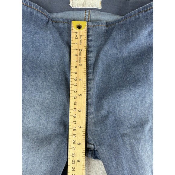 Free People‎ Jeans Womens Blue Flare Elastic Waist Mid Rise Jeans Size 26x34 - Picture 6 of 14